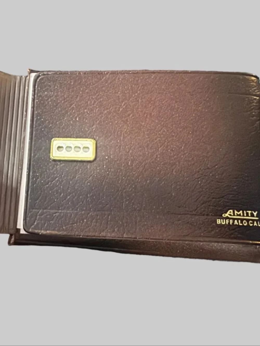 Vintage 1970s Amity Buffalo Calf Leather Wallet NIB